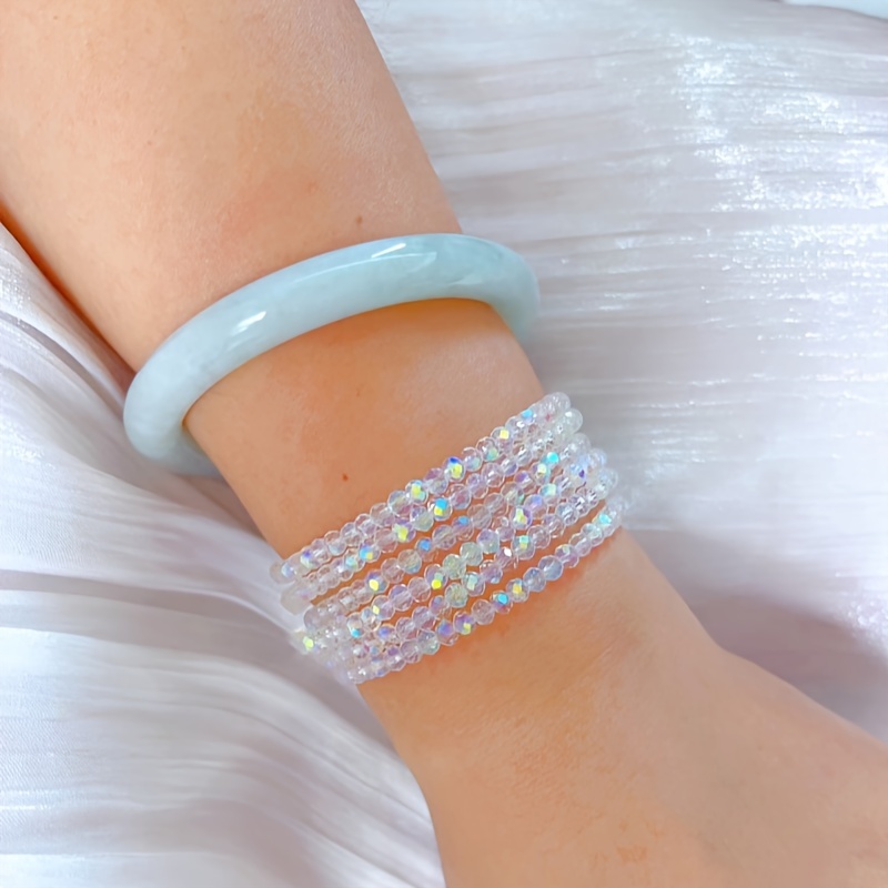 Boho Style Crystal Beaded Bracelets Set